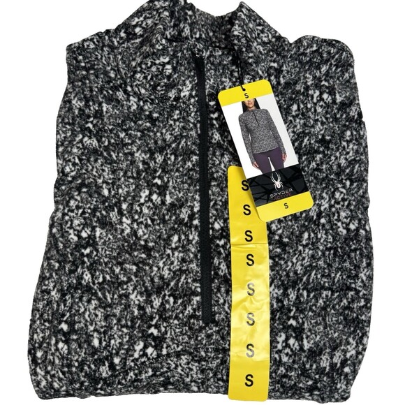 Spyder Active Womens Small Fleece Quarter Zip Printed Pullover - Picture 5 of 9
